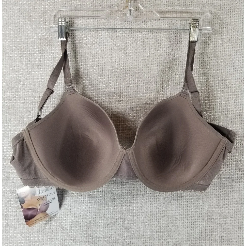 Paramour Gorgeous Full Figure T-Shirt Bra Underwire S671 Dark Taupe Womens 40DDD